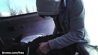 Majk Installs A Special Gloryhole On His Car & Tony Puts His Cock Through For Him To Suck