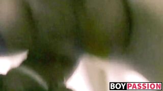 Passionate couple Nathan and Ashton have wild couch sex