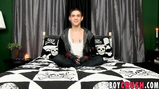 Adorable pierced and tattooed solo twinkie stuffs his ass