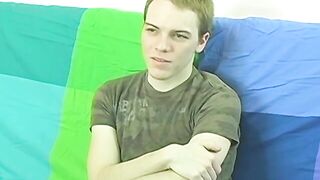 Little twink Matt Phoenix masturbates solo after interview