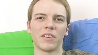 Little twink Matt Phoenix masturbates solo after interview