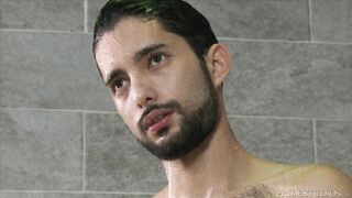 Pride - Hairy Uncut Jock Gets Barebacked In Shower
