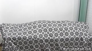 Naughty guy torments tied up friend and tickles his feet