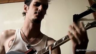 Stud Chainsmoker Axel Busts His Load After Puffing His Cigs