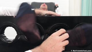 Tied Up Archer Croft Endures Tickles On His Size 8 Feet