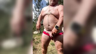 Edging my cock in slow motion wearing wet panties