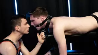 Bound Twinks - Handcuffed twink probed at both ends by dominator’s dick