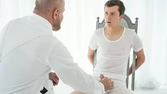 Intense dom daddy strips and strokes submissive initiate