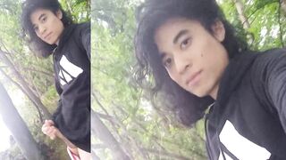 Adidas boy Jon Arteen takes selfies, jerks his cock, precum flows from his juicy glans, the horny cutie squirts cum while moanin