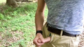 Wanking in the woods - Masturbating outside