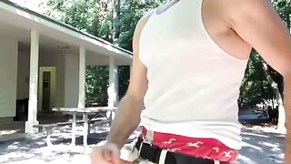 Cruising at the campground and Jerking off in the Public