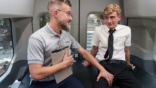 Missionary Boys - Cute 18 Year Old Mormon Gets Too Comfy With Rescuer In His Van And Makes Him Cum