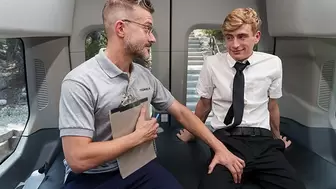 Missionary Boys - Cute 18 Year Old Mormon Gets Too Comfy With Rescuer In His Van And Makes Him Cum