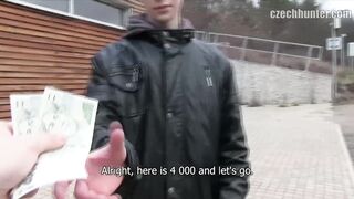 CZECH HUNTER 393 - Short Haired Man Offered Cash For A Chat & A Raw Fuck