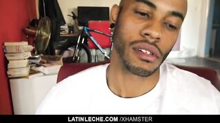 Latin - Latino stud crams two cocks in his mouth