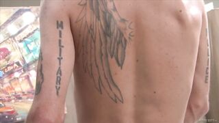 Introducing Solo Jerking Muscle Hunk Soldier Tanner Reed